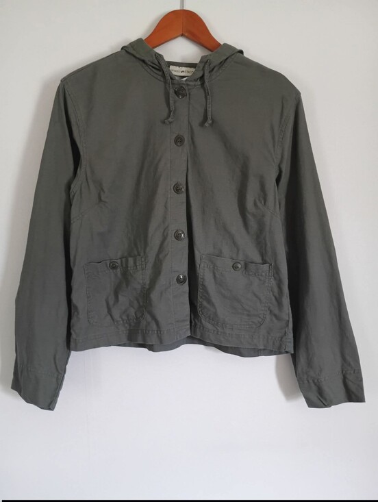 White Stag Jackets & Blazers - Linen/Cotton Blend Moss Hooded Button Jacket by White Stag